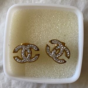 Earrings.  Stainless steel.  Beautiful sparkly.